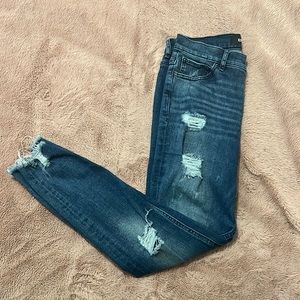 Express high rise ankle jeans stretch +